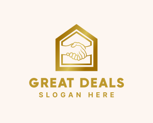 Real Estate Deal Handshake logo design