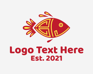 Aztec Tribal Fish  logo