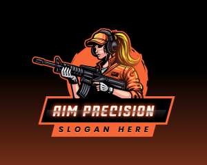 Gaming Female Tactical Gunner logo