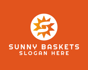 Summer Sunrise Letter S logo design