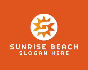 Summer Sunrise Letter S logo design