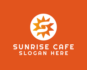 Summer Sunrise Letter S logo design