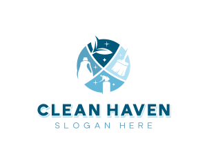 Cleaning Janitorial Sanitation logo design