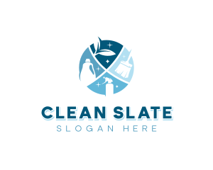 Cleaning Janitorial Sanitation logo design