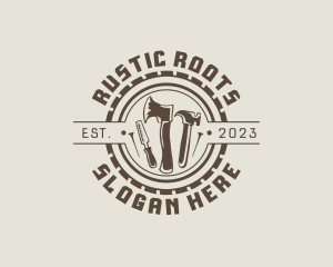 Rustic Carpenter Tools  logo design