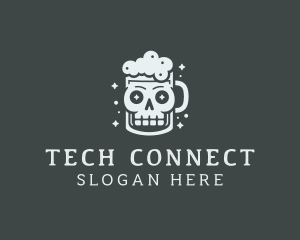 Beer Skull Mug Logo