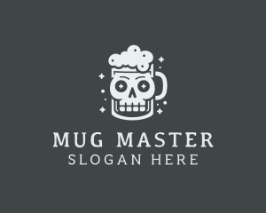 Beer Skull Mug logo design