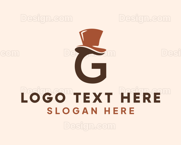 Gentleman Hat Letter G Logo