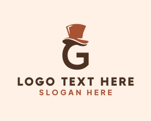 Gentleman Hat Letter G  logo