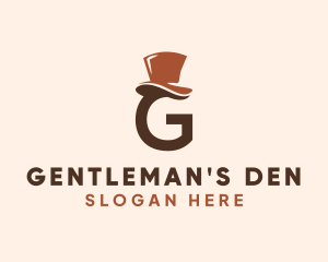 Gentleman Hat Letter G  logo design