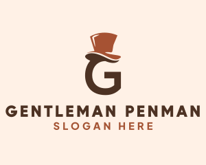 Gentleman Hat Letter G  logo design