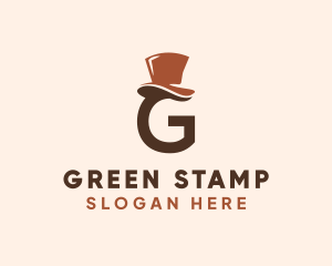 Gentleman Hat Letter G  logo design