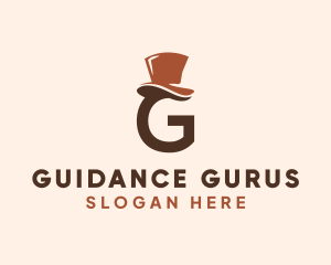 Gentleman Hat Letter G  logo design