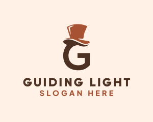 Gentleman Hat Letter G  logo design