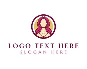 Woman Hair Stylist logo