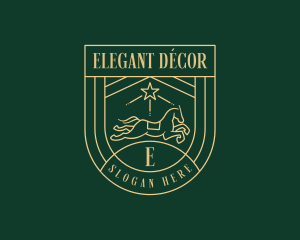 Elegant Horse Crest logo design