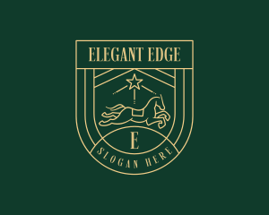 Elegant Horse Crest logo design
