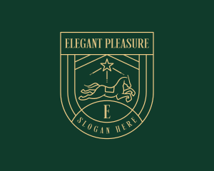 Elegant Horse Crest logo design