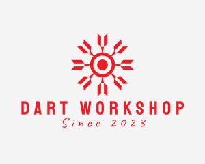 Modern Dartboard Sun logo