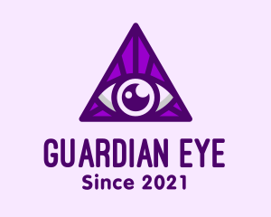 Triangular Mystic Eye logo design