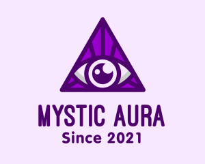 Triangular Mystic Eye logo design