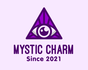 Triangular Mystic Eye logo design