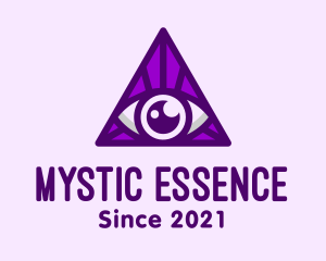 Triangular Mystic Eye logo design