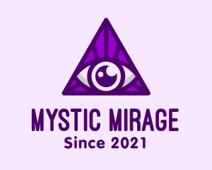 Triangular Mystic Eye logo design