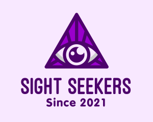 Triangular Mystic Eye logo design