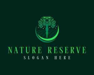 Nature Tree Woman logo design