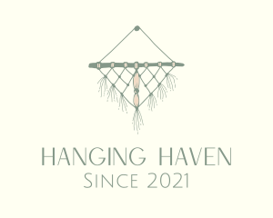 Woven Wall Hanging Macrame  logo design