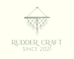 Woven Wall Hanging Macrame  logo design