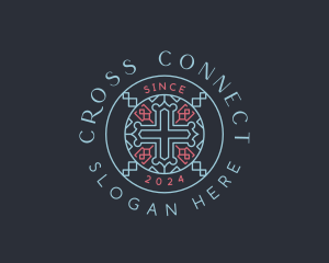 Religious Catholic Cross logo design