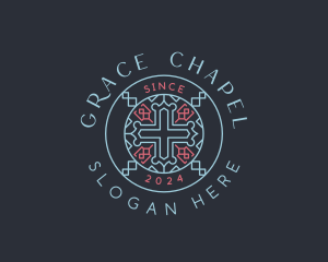 Religious Catholic Cross logo design