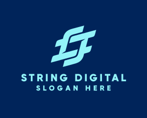 Digital Blue Hashtag logo design