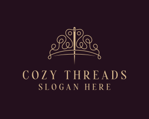 Crown Stitching Thread logo design