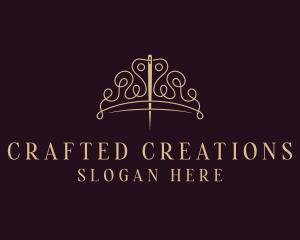 Crown Stitching Thread logo design