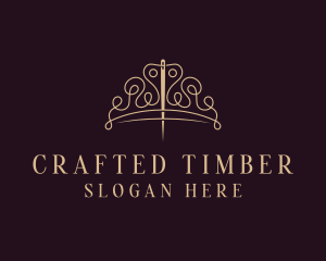 Crown Stitching Thread logo design