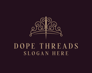 Crown Stitching Thread logo design