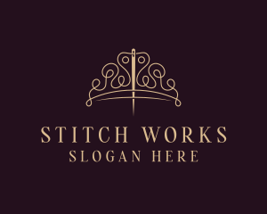 Crown Stitching Thread logo design