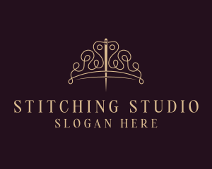 Crown Stitching Thread logo design