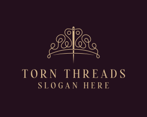 Crown Stitching Thread logo design