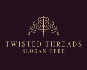 Crown Stitching Thread logo design