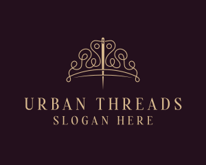 Crown Stitching Thread logo design