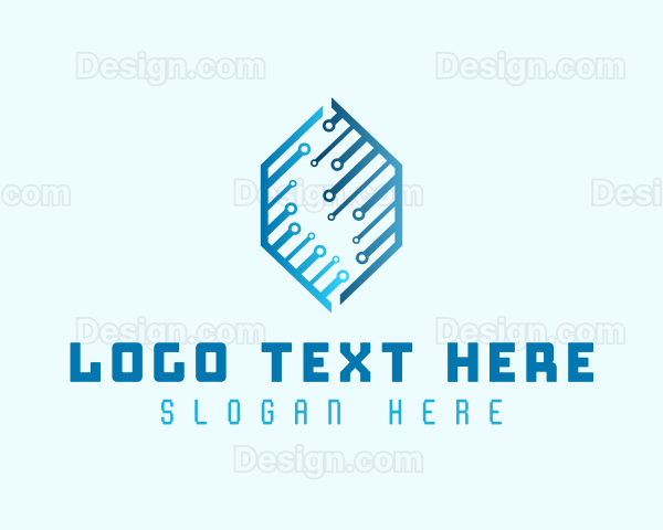 Blue Hexagon Circuit Logo