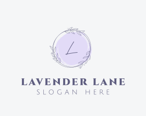 Lavender Watercolor Garland  logo design