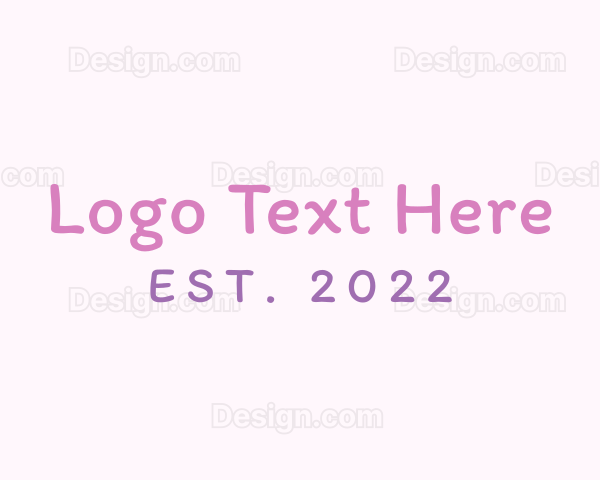 Girly Children’s Handwriting Logo