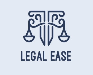 Pillar Lawyer Justice Logo
