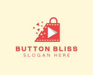 Video Shopping Bag logo design