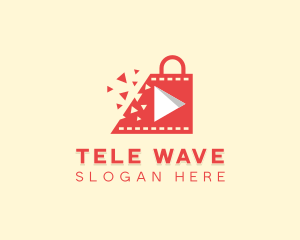 Video Shopping Bag logo design